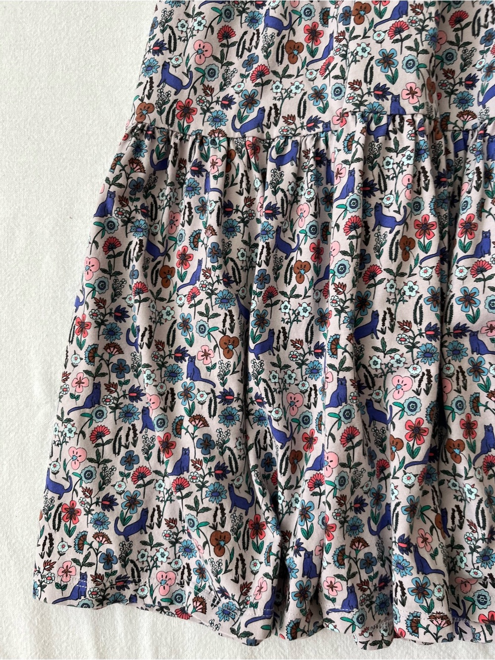 Tea Collection Pink Multicolor Floral Tiered Dress - Picture 3 of 3